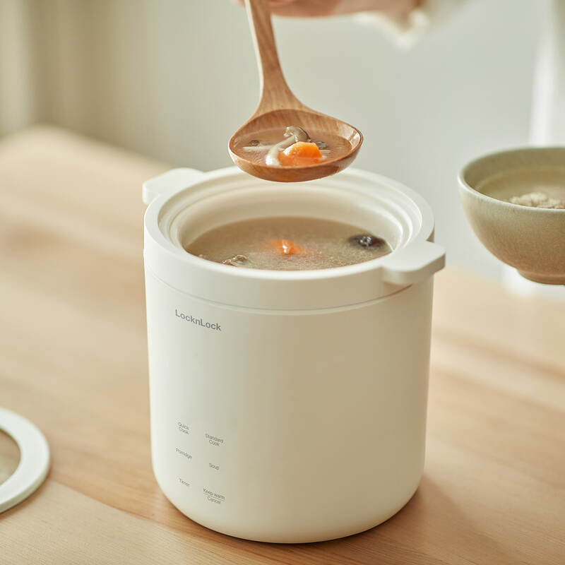 Nồi Cơm Điện Mini LocknLock Bianco Mini Rice Cooker 220V, 50Hz, 300W, 0.6L - Màu Ngà - EJR314IVY, , large image number null